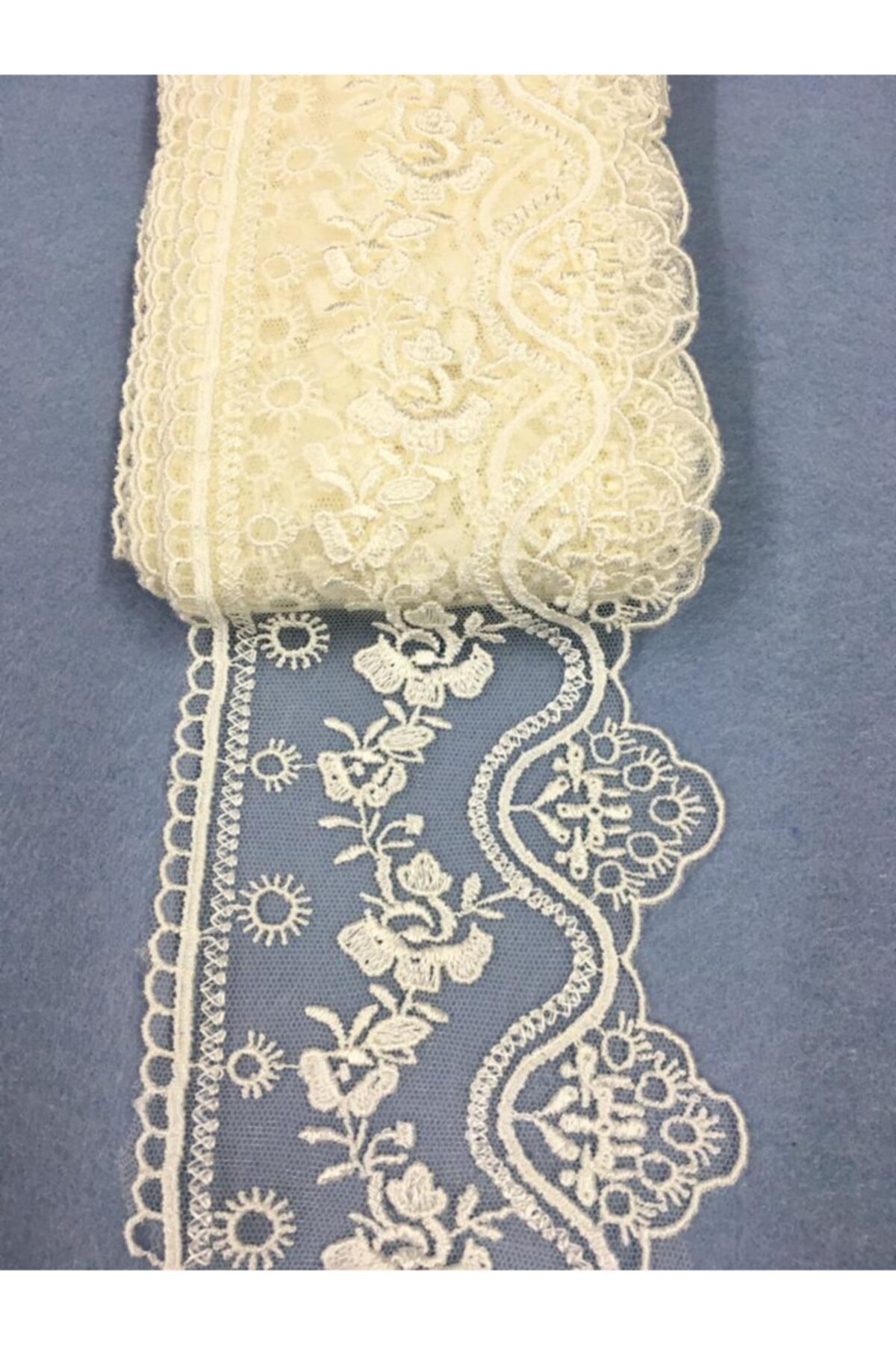 karantuhafiye Krem Güpür Dantel 9 Metre