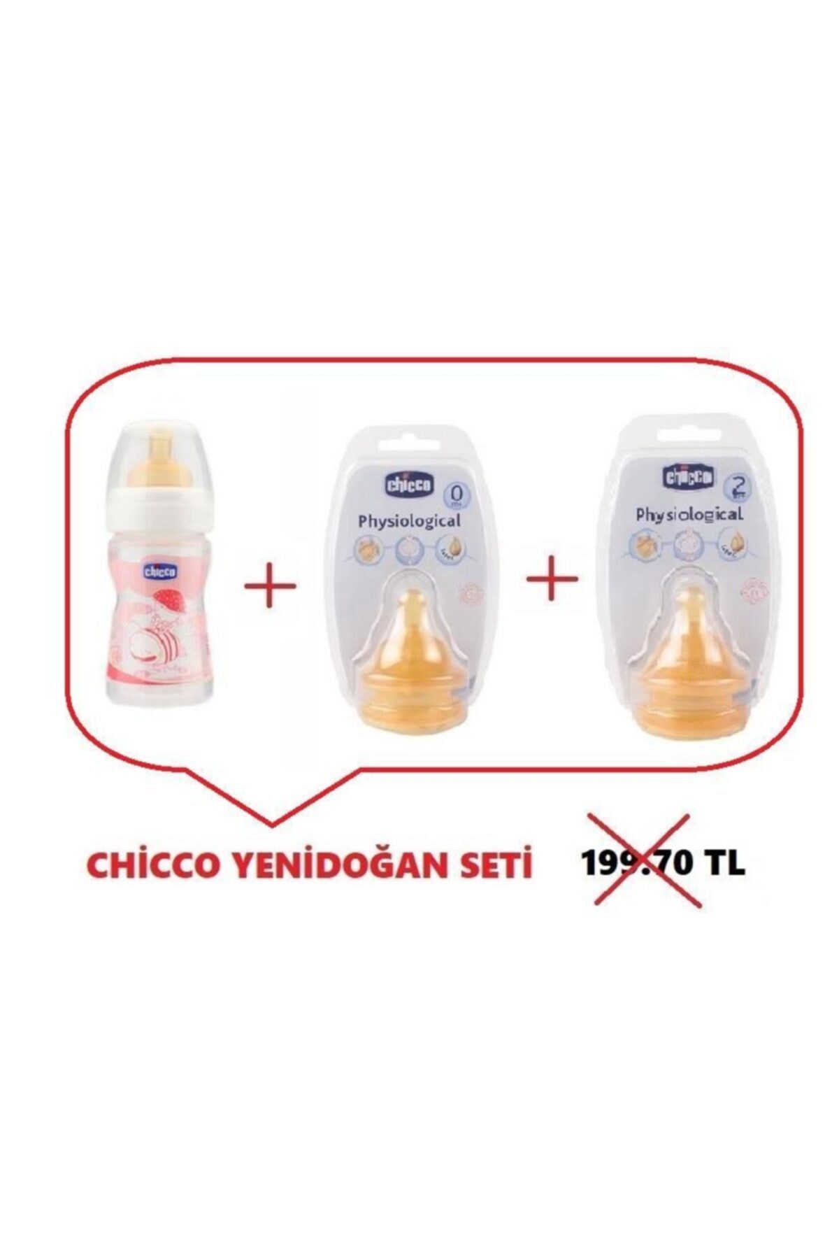 Chicco Kauçuk Uçlu Normal Akış Pp Biberon 0 Ay+ 150 Ml + Kauçuk Biberon Ucu Seti