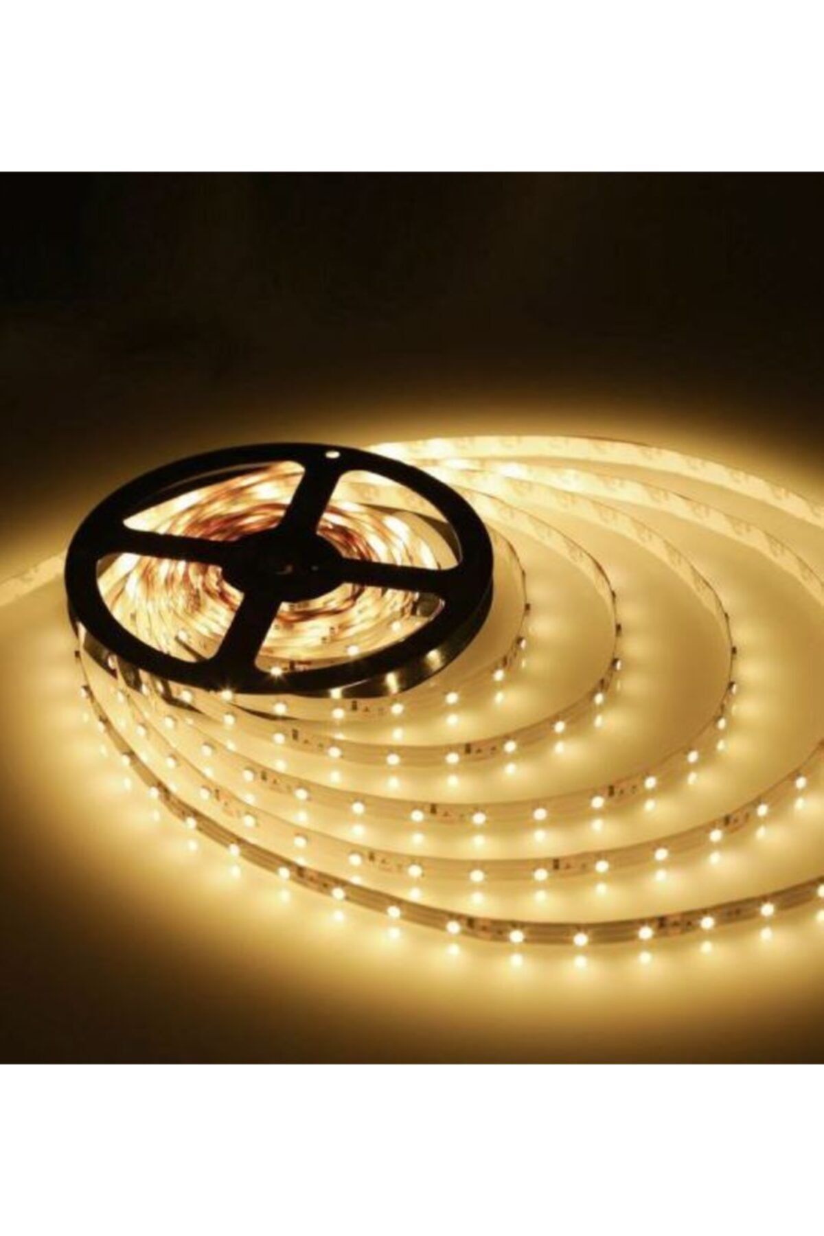 OKYANUSAYD Sarı Işık Günışığı 5 Metre 12 Volt 3 Çipli Iç Mekan 40x40 Şerit Led