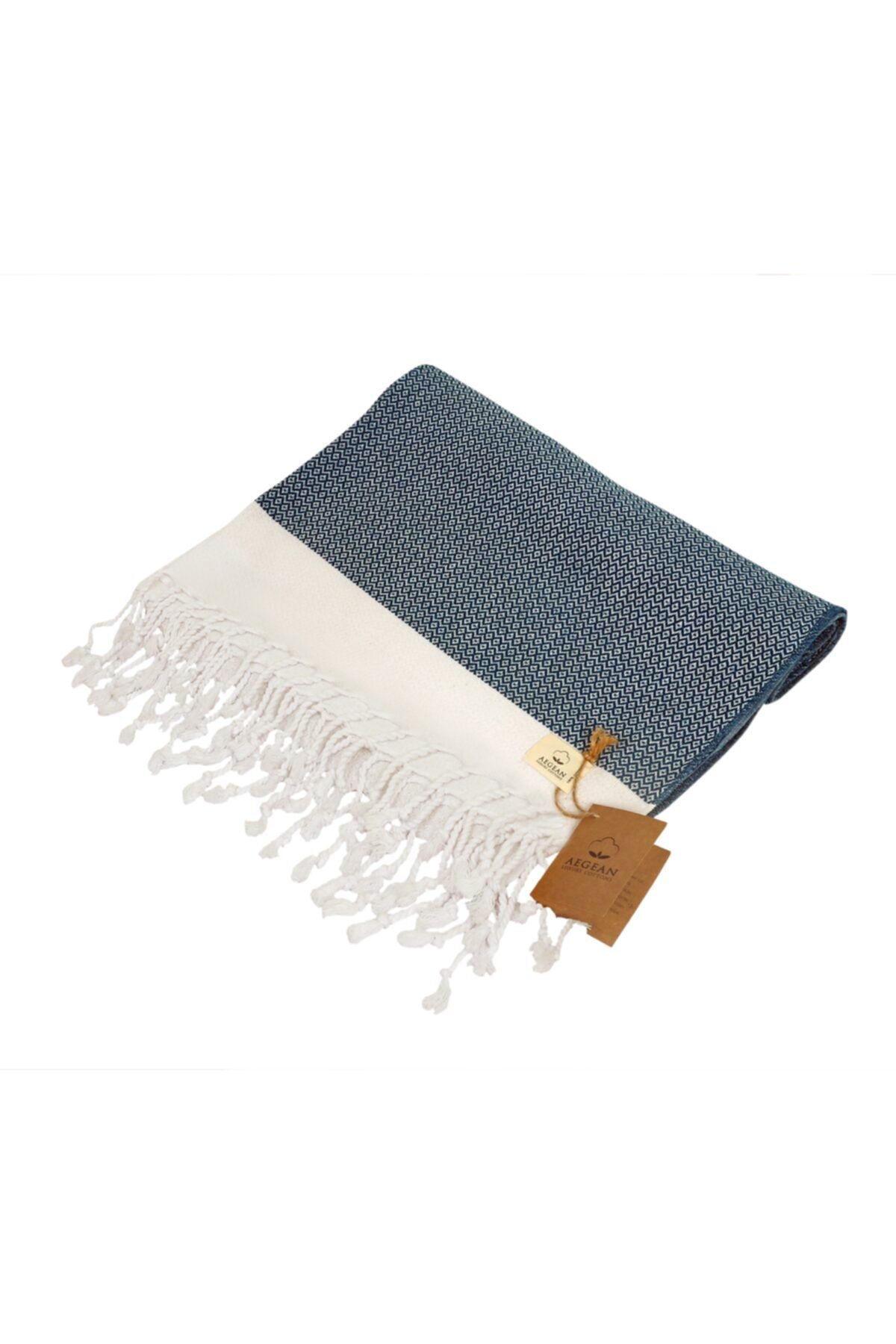 Aegean Luxury Cottons Banyo Ve Plaj Havlusu, %100 Pamuk Peştemal, 100x180cm (lacivert)