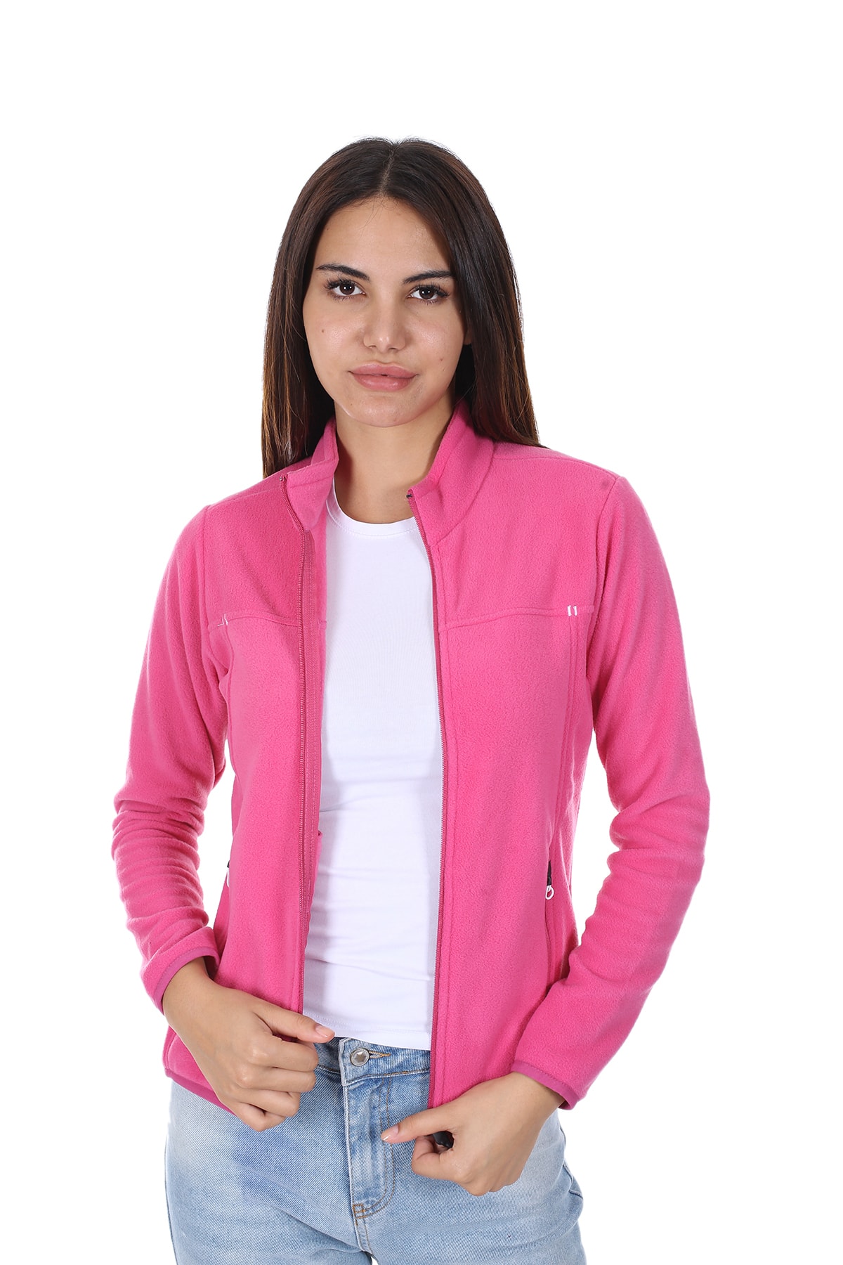 Diandor Kadın Polar Hırka 7002 Pembe 21w42007002