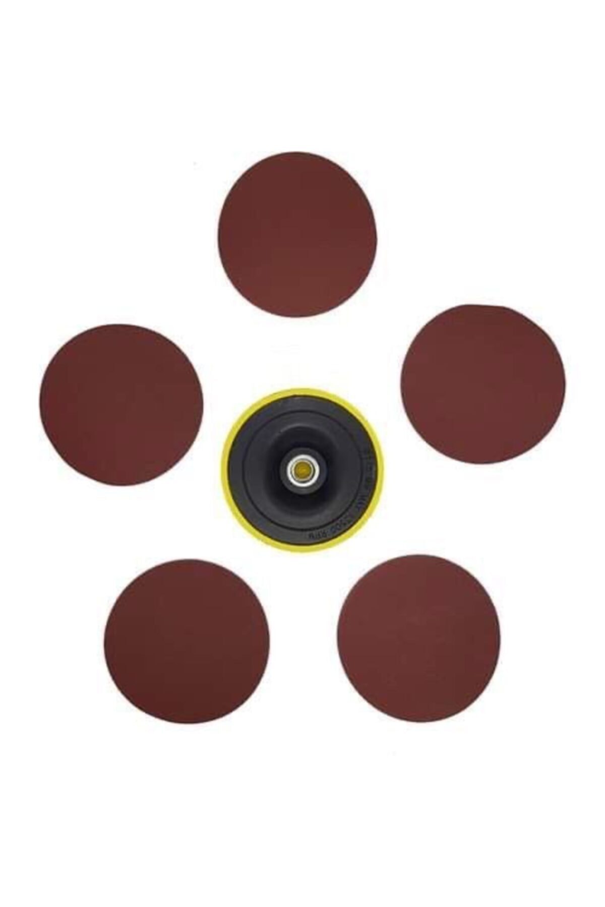 CMC Tools Cırt Zımpara Deliksiz Avuç Taşlama Cırt Taban Altlığı 115 Mm M14 6 Adet Zımpara