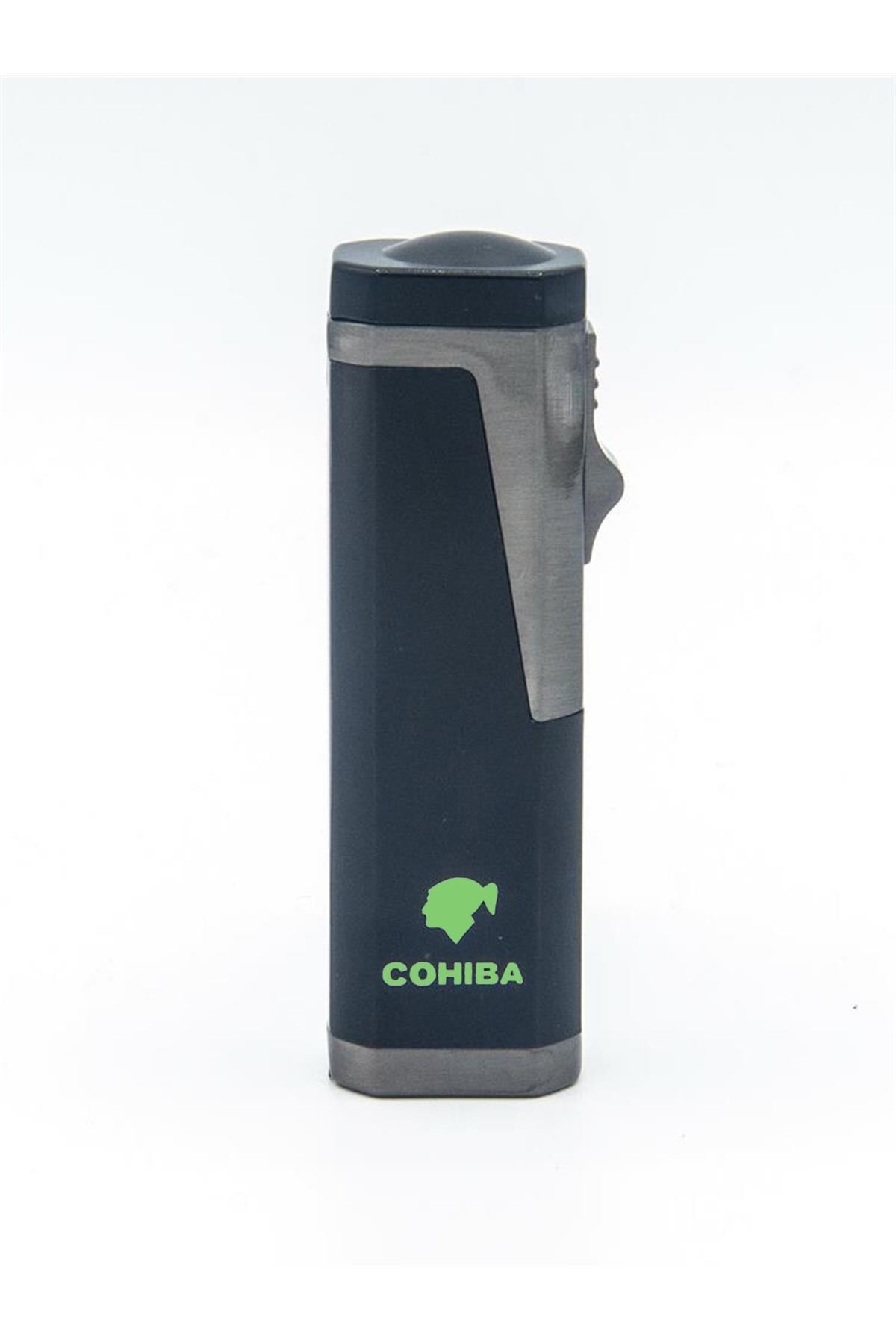 COHİBA 3 Torch Delicili Puro Çakmağı Siyah Gümüş