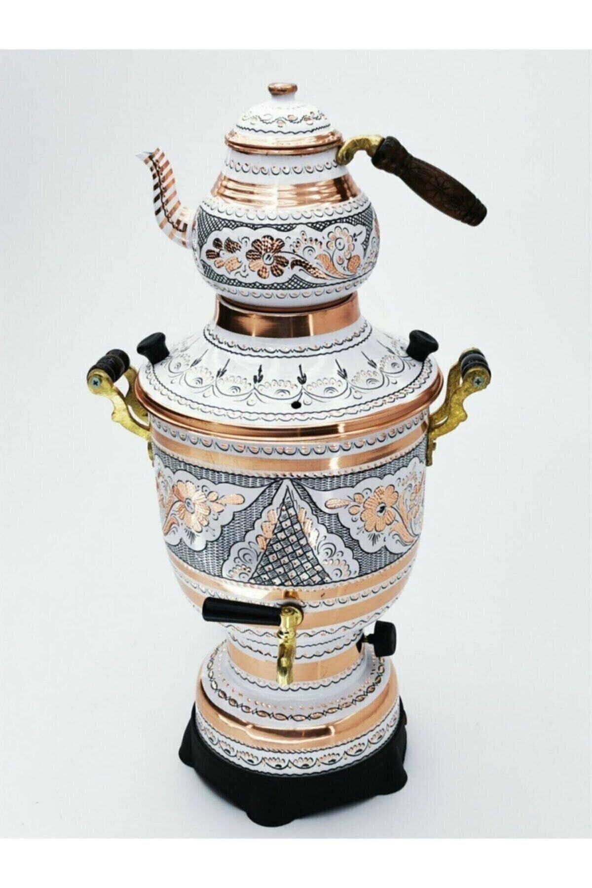 VeraConcept Elektrikli El Işlemeli Bakır Semaver Modeli