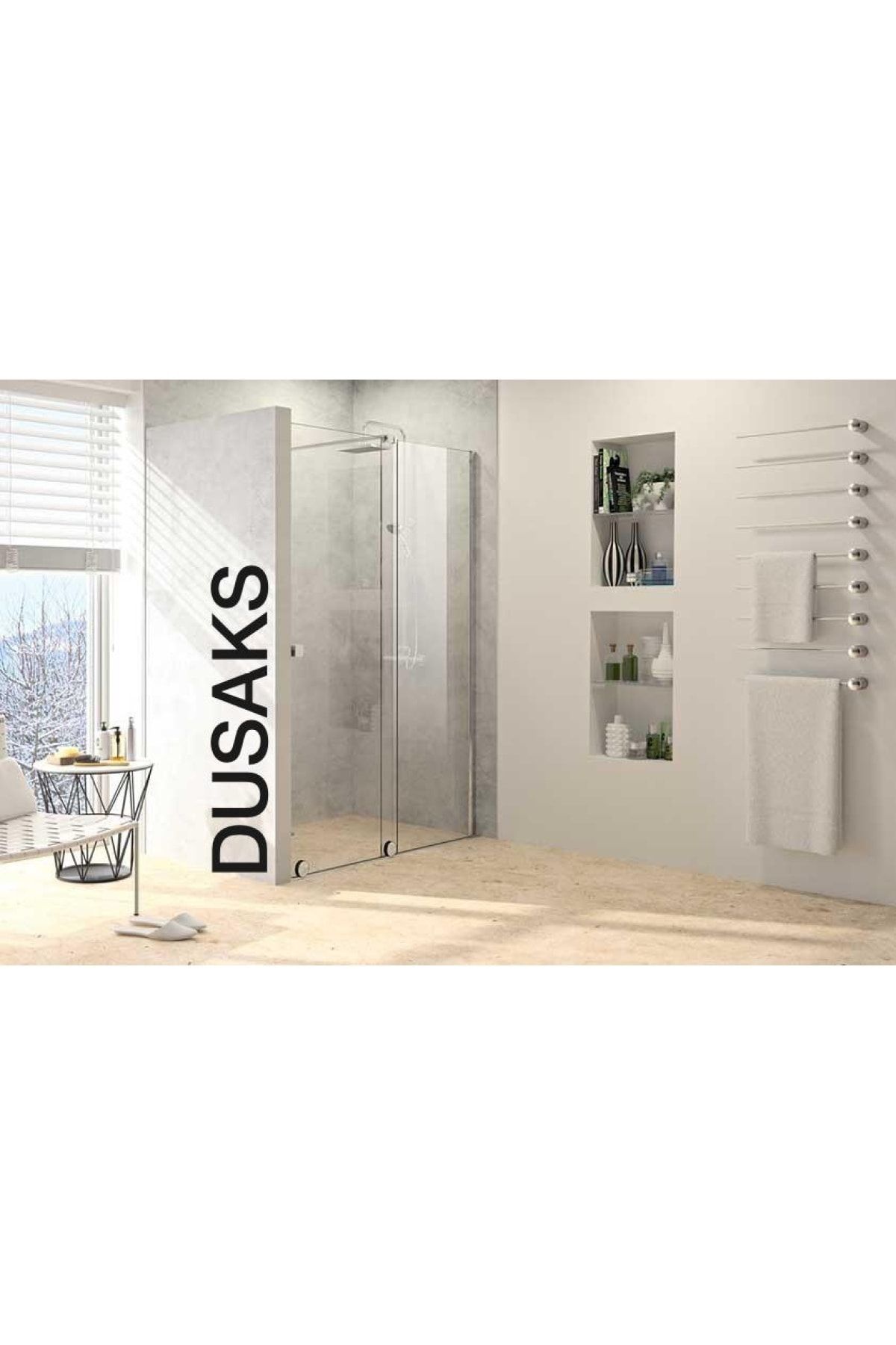 DUSAKS Xperra Bir Sabit Bir Kayar Yan Sabit Panel H200 Ölçüler 100 X 150