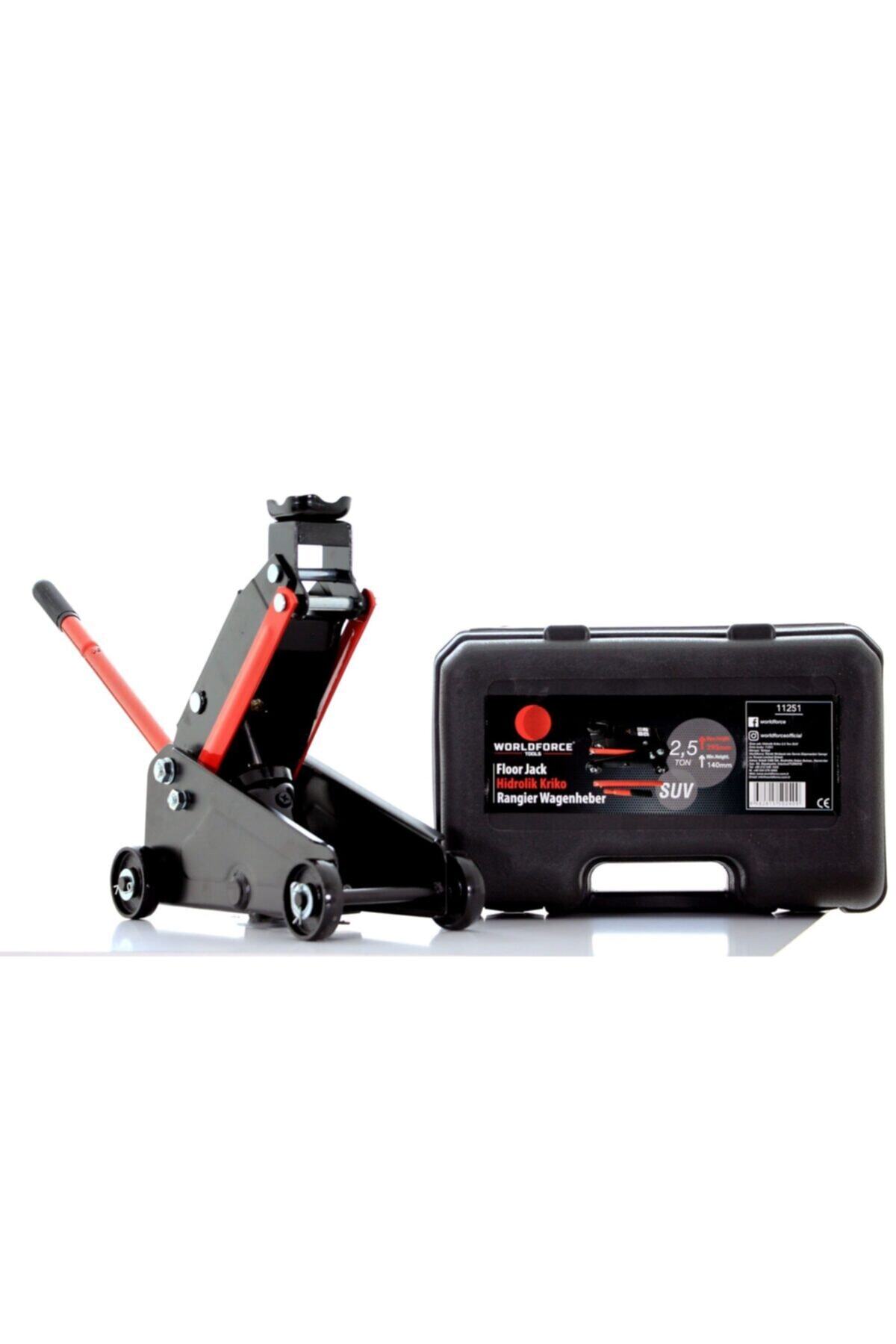 WORLDFORCE TOOLS Worldforce 2,5 Ton Kriko Suv Eko Modeli Çantalı Kriko Kaldırma Yüksekliği Min:140mm Max:395mm