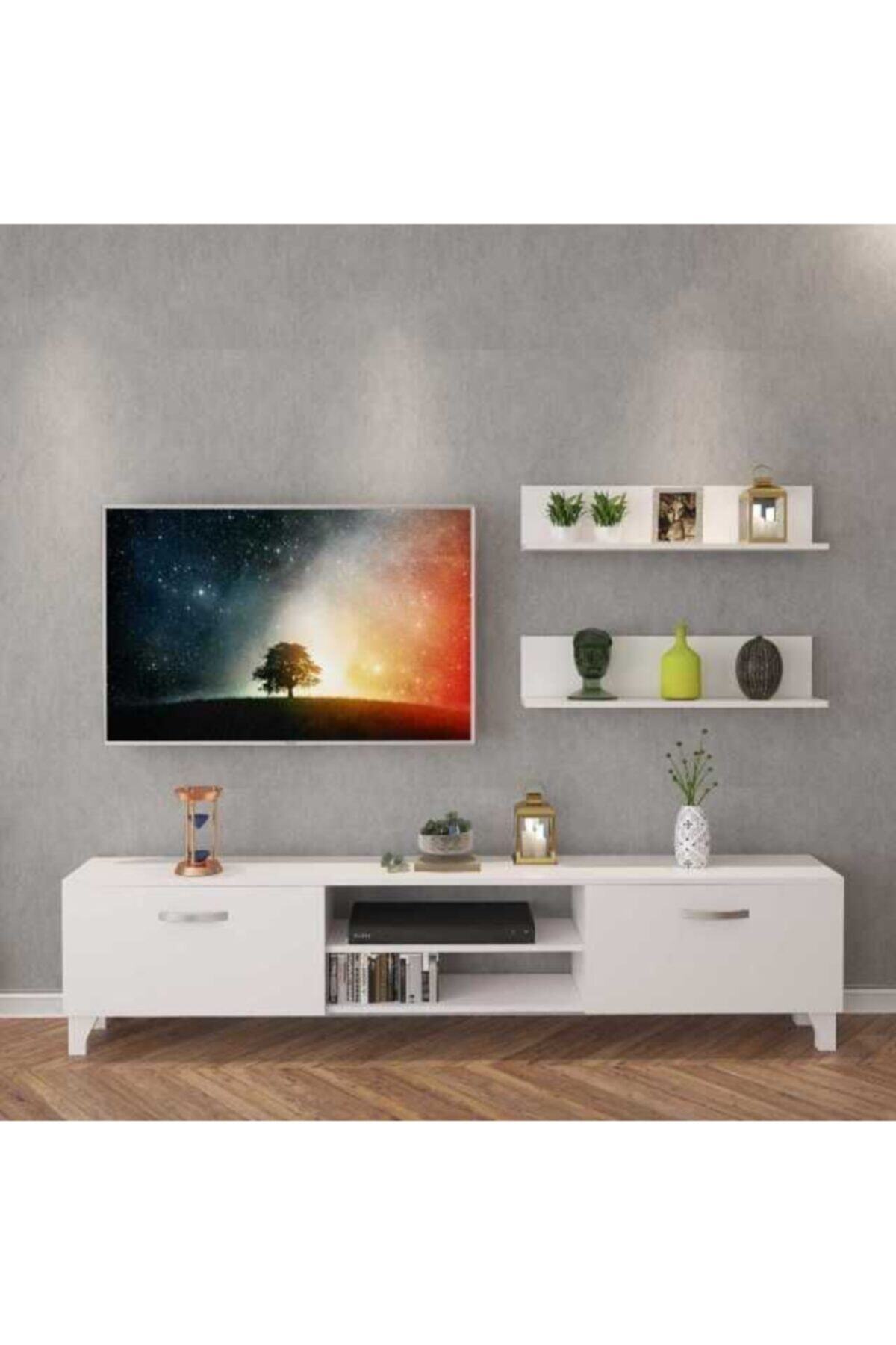 EraHome Atlas Tv Ünitesi Kitaplıklı Televizyon Sehpası