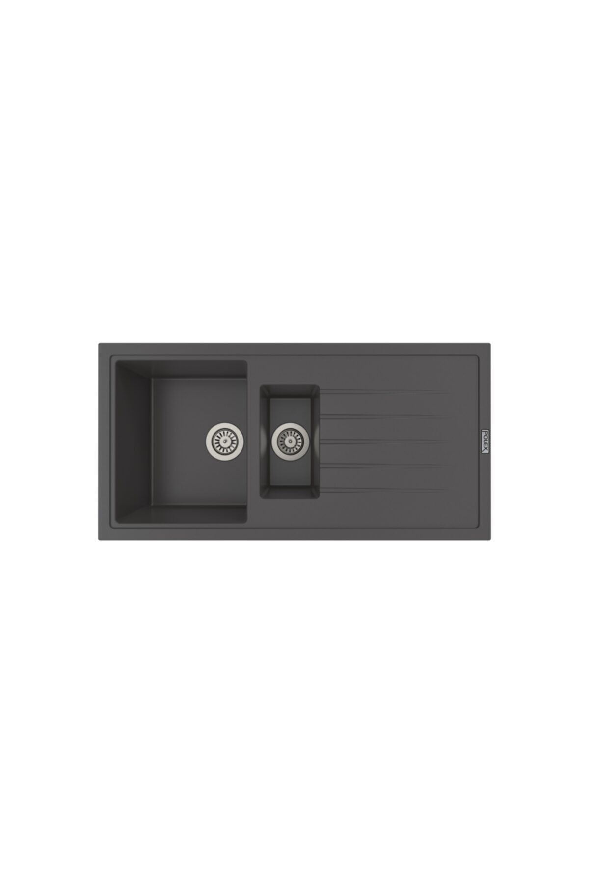 POLEX Cristalüx Granit Eviye P01 Antrasit