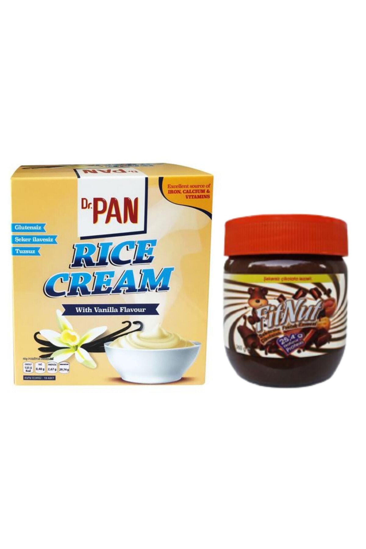 FitNut Rice Cream Vanilyalı 400 Gr & Şekersiz Fıstık Ezmesi Çikolatalı 360 Gr - Cam