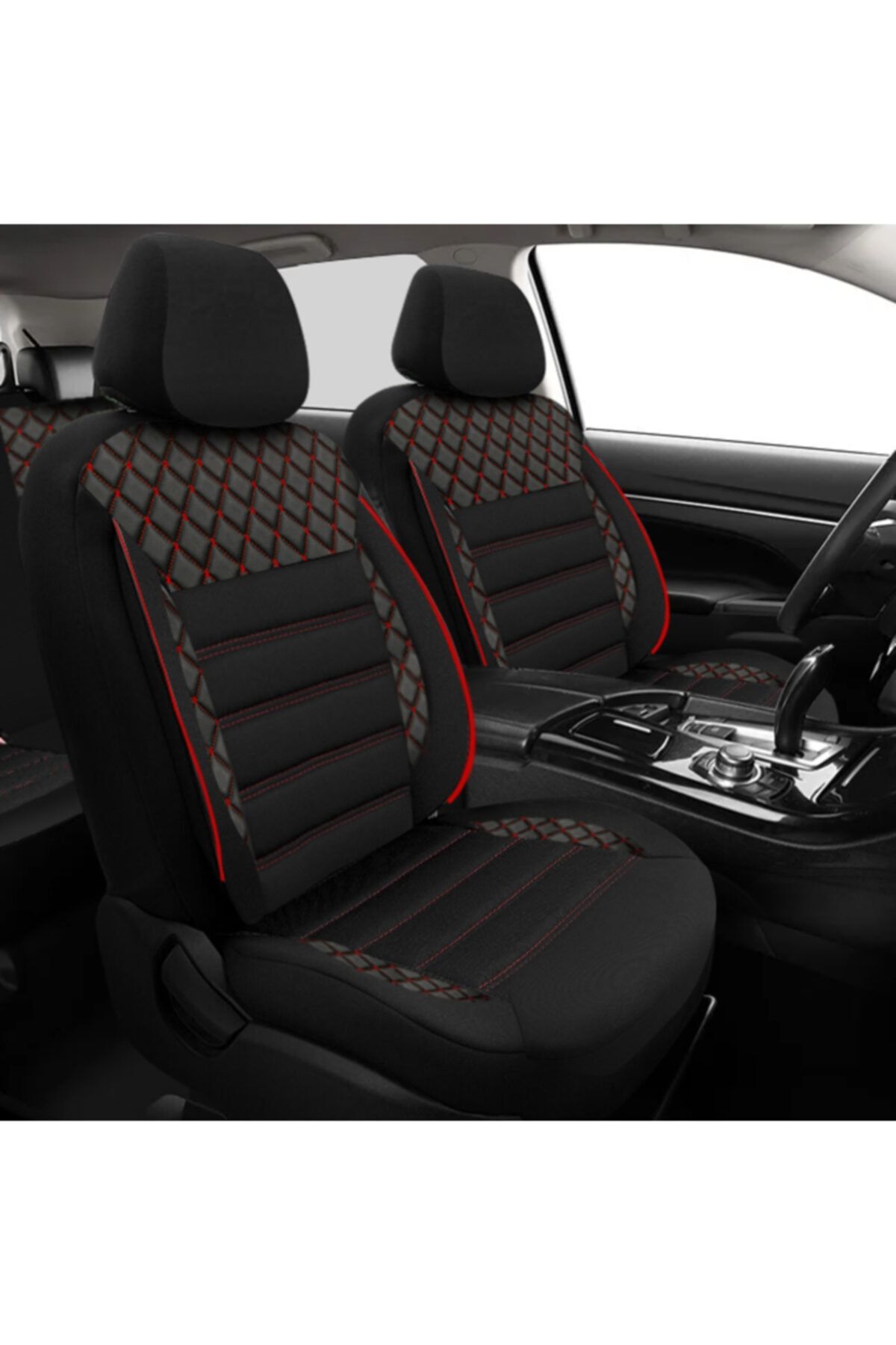 Garaj Marketim Safir Kırmızı Kia Cerato Uyumlu Ortopedik Oto Koltuk Kılıfı Tam Set Yeni Sezon