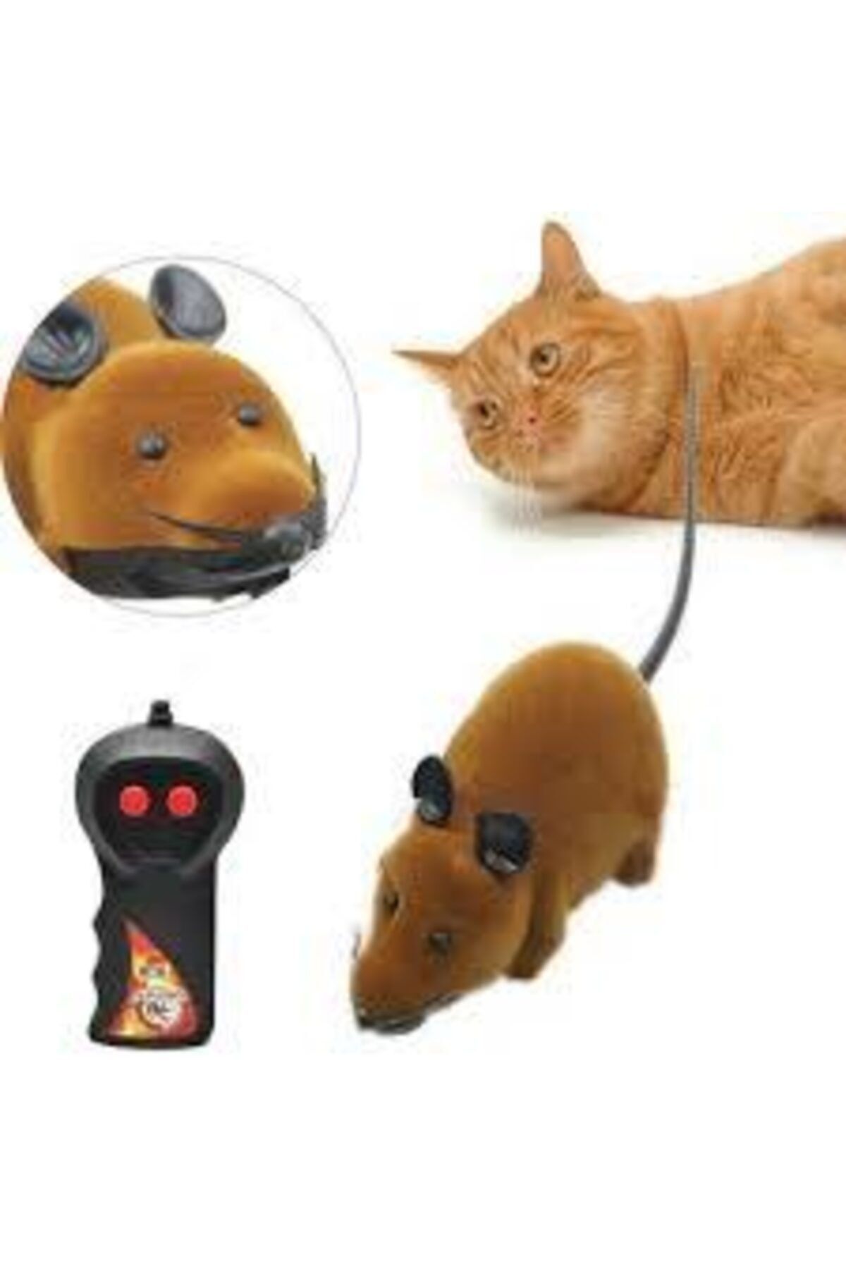 Easy Pet Uzaktan Kumandalı Fare Kedi Oyuncağı Kahverengi