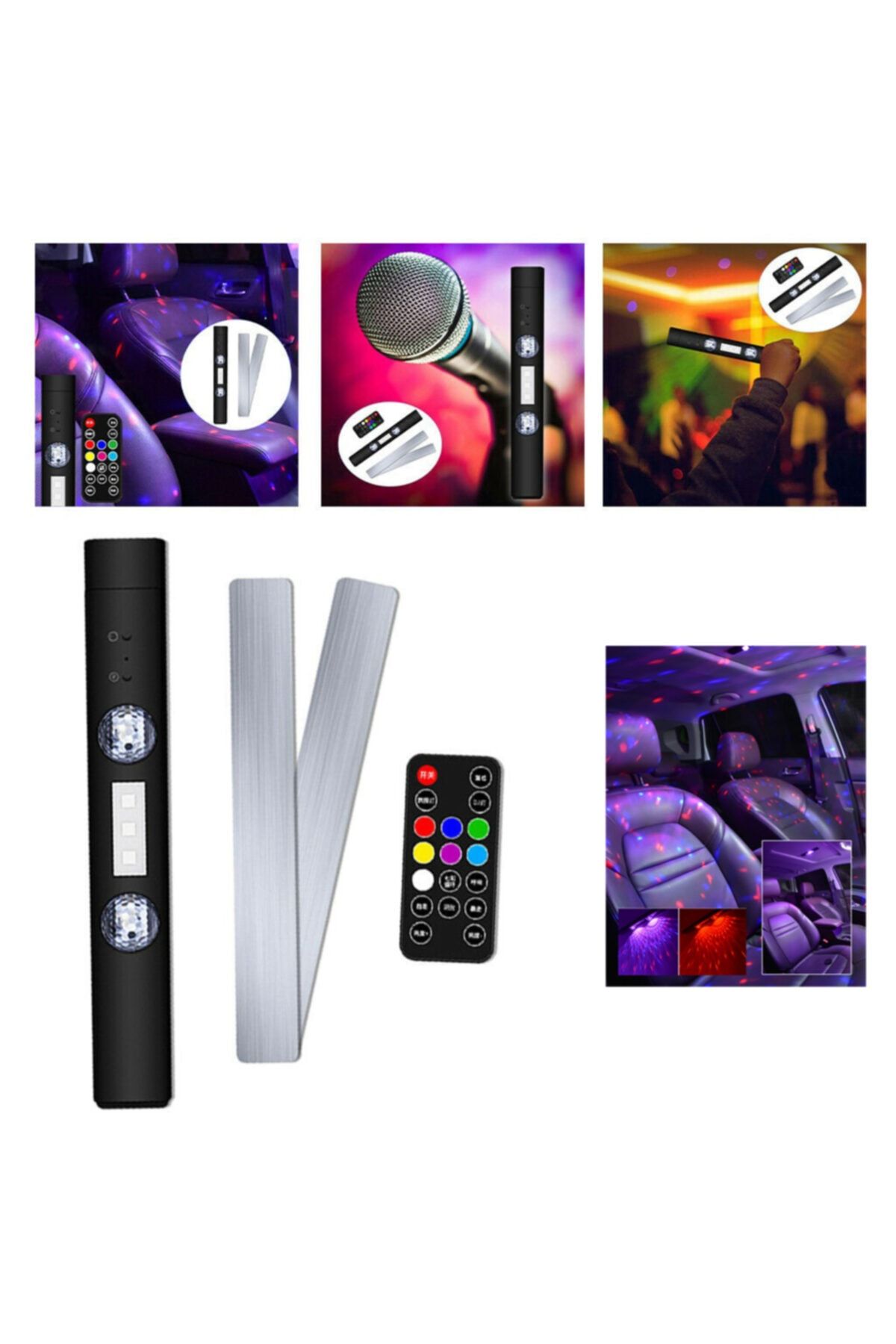 DEKOHOP Oto Led Dekorasyon Magnet Tavan Disko Dj Led Ambians Lambası