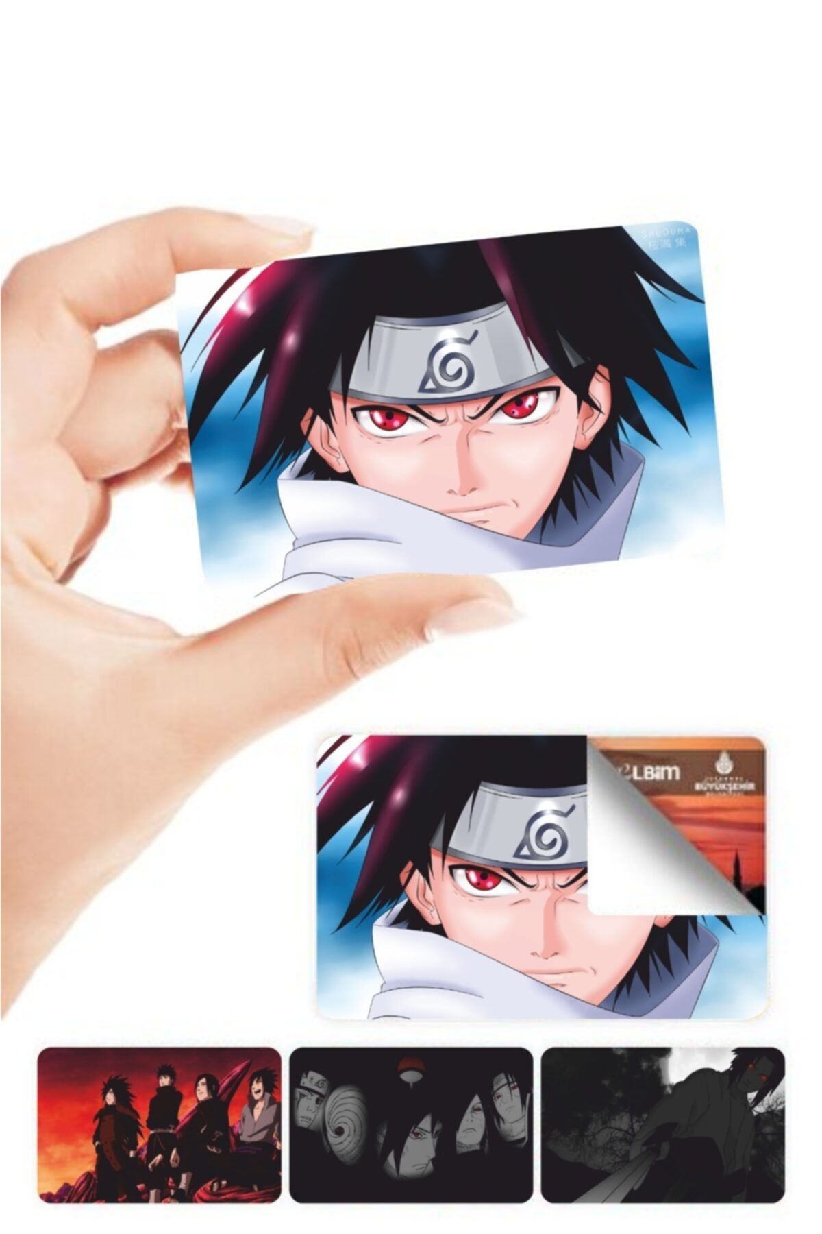 MARSİLYA Uchiha Itachi Iett&ininal Kart Kaplama Sticker 4 Adet