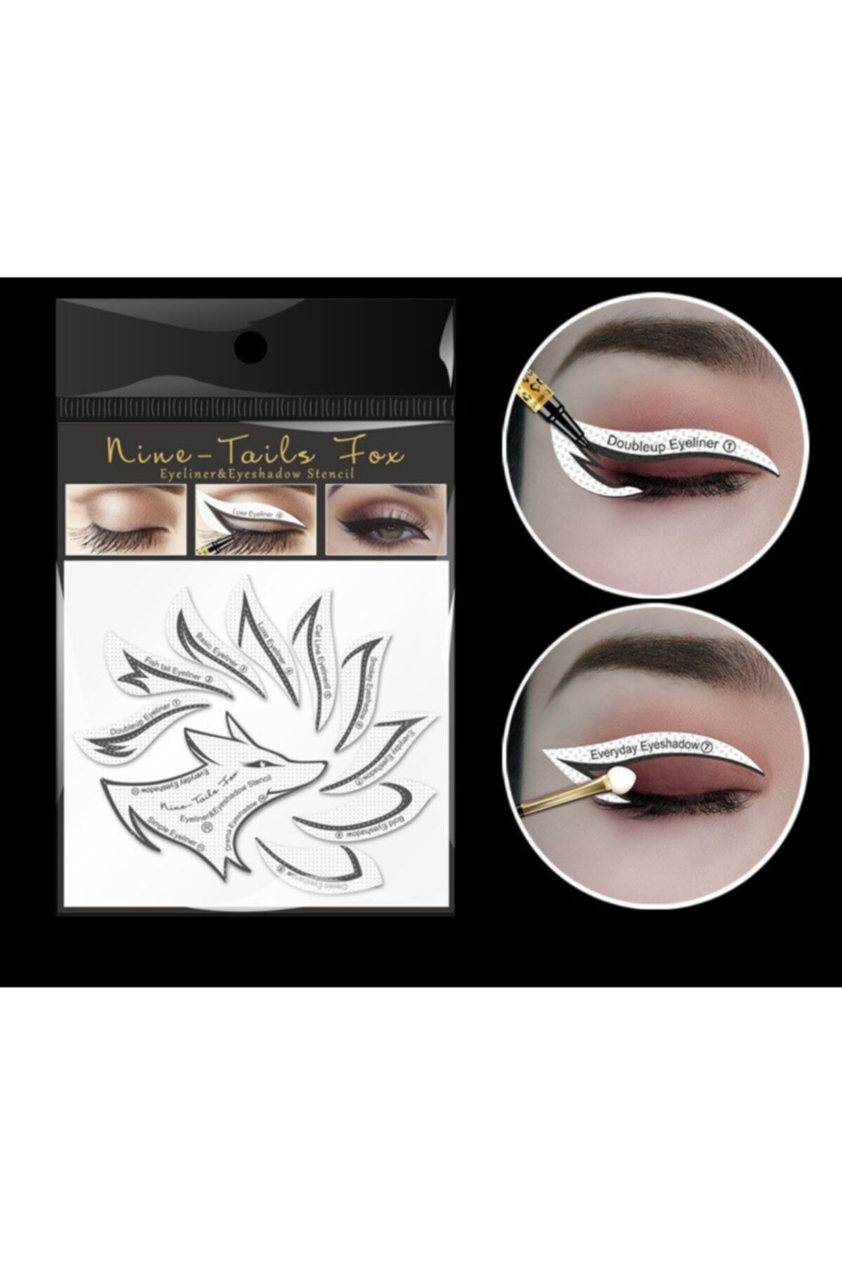 KorseShop 24 Adet Göz Kaş Göz Farı Makyaj Şablon Eyeliner Şekillendirici Şablon