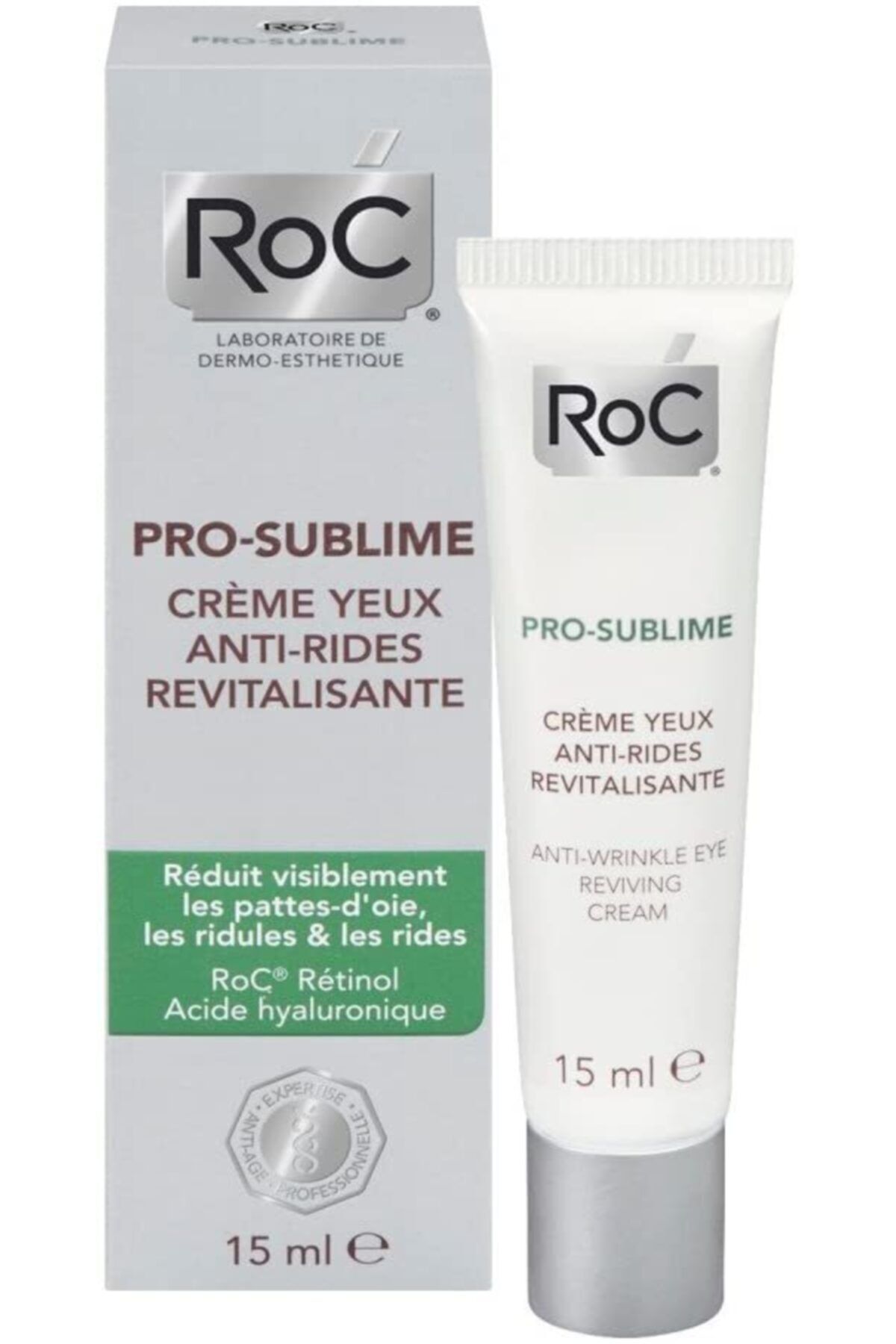 Roc Pro Sublime Kırışıklık Karşıtı Göz Çevresi Krem 15 ml Tüm Cilt Tipleri Kolayca Emilen Formül