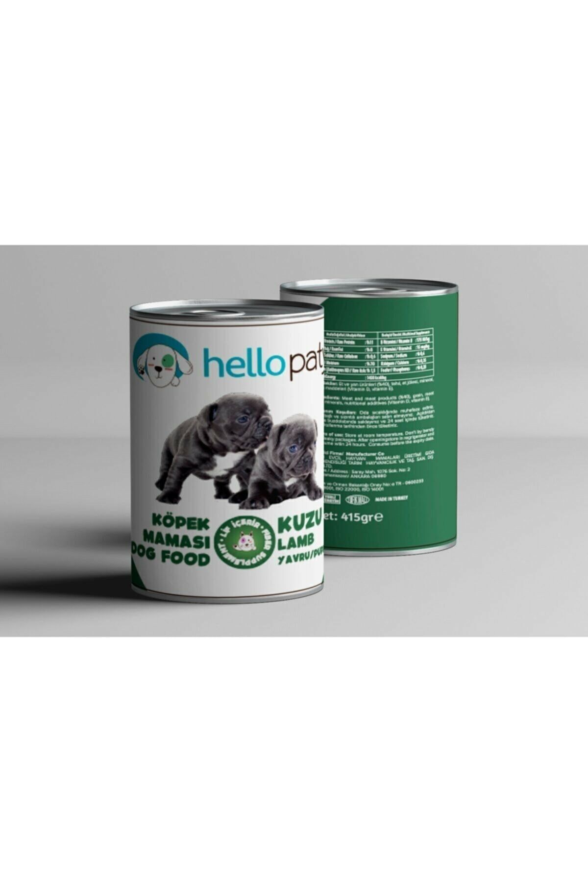 Hello Paty 24 Adet 415 Gr Yavru Kuzu Etli Mama 24'lü Yaş Konserve Köpek Maması 24-adet-hello-paty-köpek-kuzu