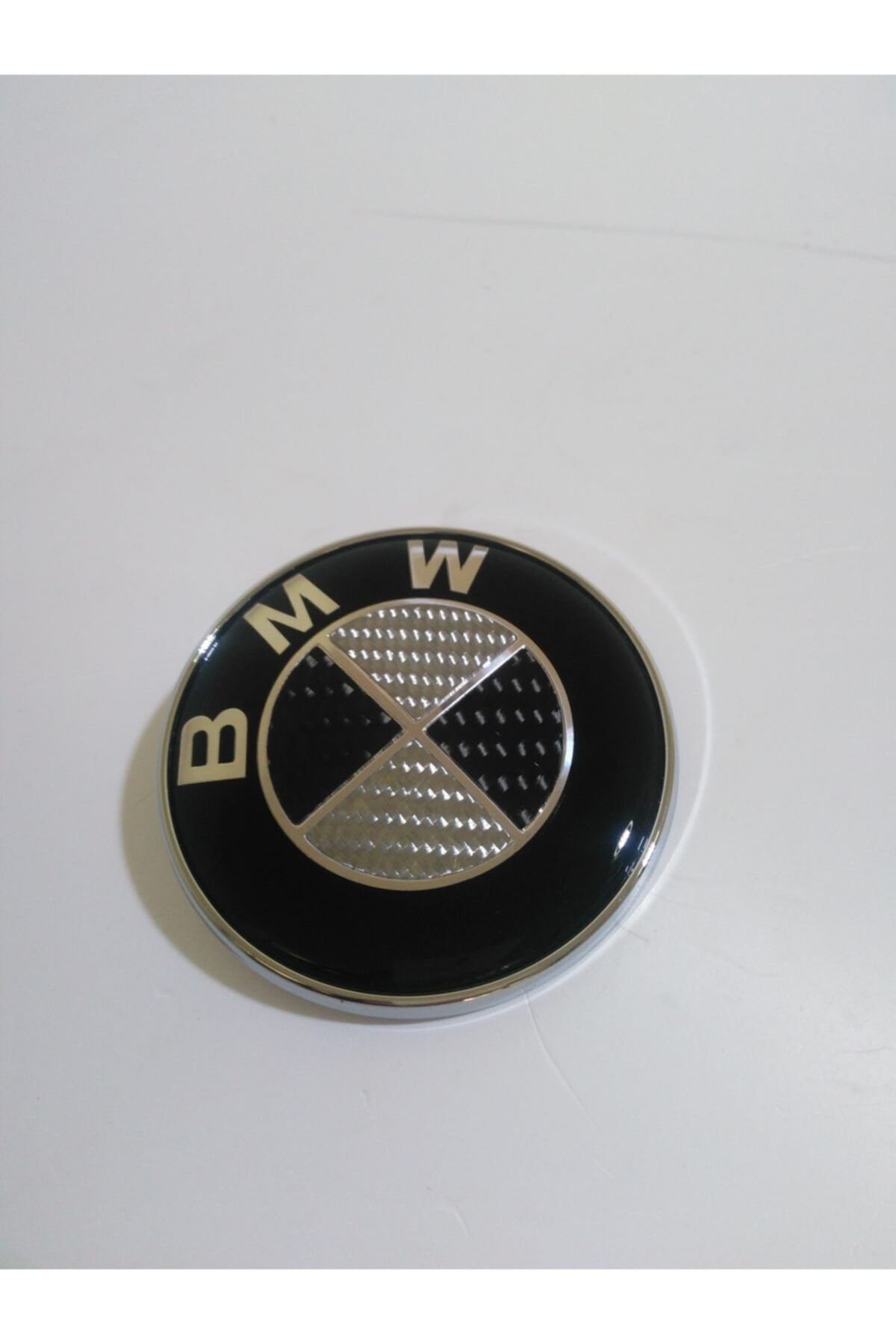 Pitstop Tuning Bmw Motor Kaputu Veya Bagaj Kapağı Için (7.8mm) Carbon Fiber Füme Siyah Logo Amblem