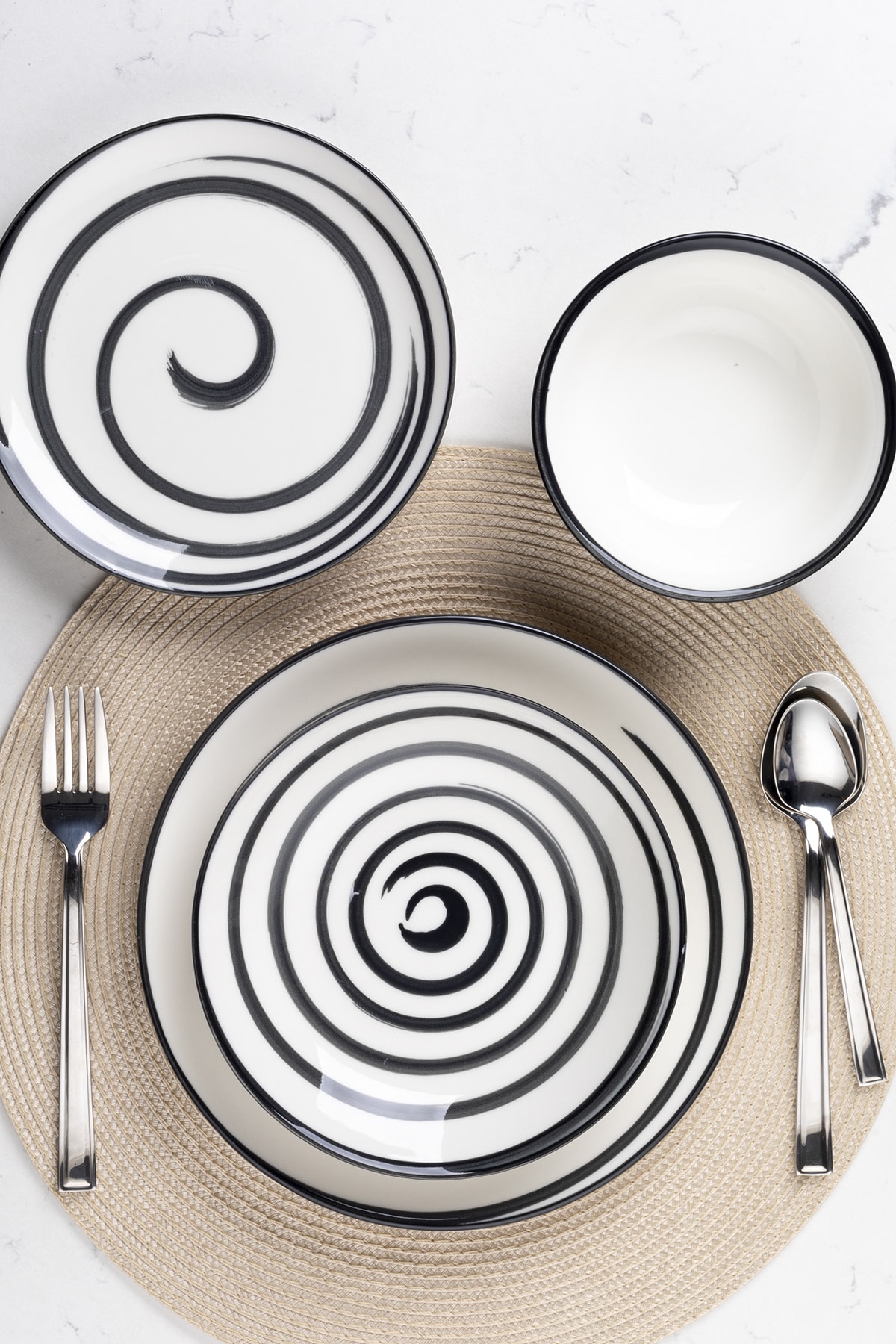 Tulü Porselen Liana 24 Parça Yemek Seti