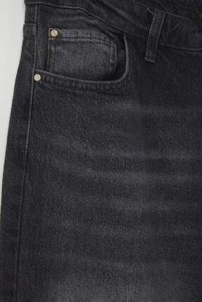 Antrasit Yüksek Bel Geniş Paça Büyük Beden Wide Leg Jeans TBBAW23CJ00020 Image 5