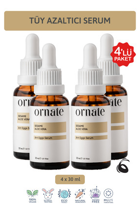 Karınca Yumurtası Yağı Tüy Azaltıcı Ve Nemlendirici Serum 4'lü Süper Set 30ml Image 0