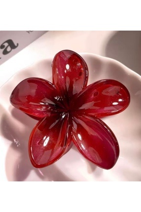 Kadın Kırmızı Lotus Toka Image 0