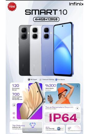 Smart 10 128gb 4+4 Ram SİLVER Image 0