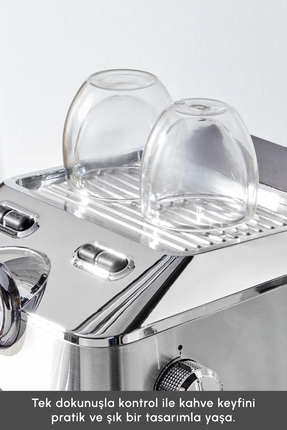 Coffee Art 1101 Süt Köpürtücülü 20bar Basınçlı Espresso Latte Cappuccino Americano Mak. 1,5l Image 7