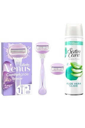 Venus Comfort Glide Breeze Tıraş Makinesi Gillette Venus Satin Care Aloe Vera Jel Image 0