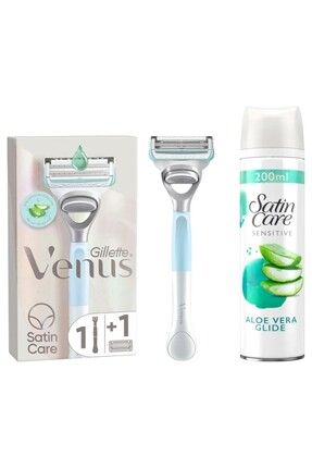 Bikini Bölgesi Tıraş Makinesi Gillette Venus Satin Care Aloe Vera Jel Image 0