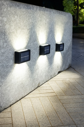 10 Led Güneş Enerjili Bahçe Aydınlatma Duvar Aplik Solar Otomatik Duvar Işığı Su Geçirmez IP65 Image 0