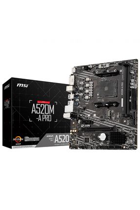 A520M-A PRO AMD A520 Soket AM4 DDR4 4600(OC)MHz mATX Gaming Anakart Image 0