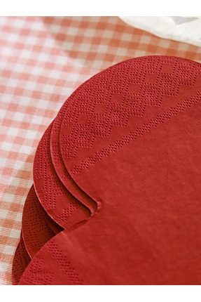 LCW HOME Sevgililer Günü Kirmizi Kalp Desenli Kağıt Peçete 20'li Image 2