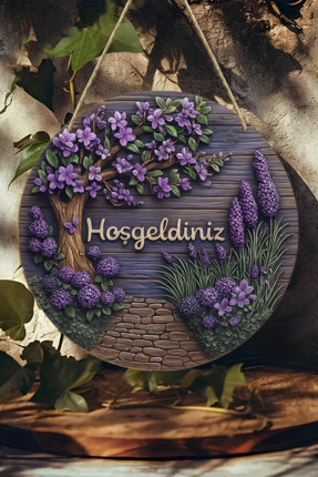 Hoş Geldiniz MDF Kapı Süsü | Askılı, Silinebilir, Dekoratif KS014 Image 0