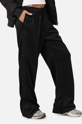 Air Fleece Kadın Siyah Eşofman Altı BOL KESİM Image 3