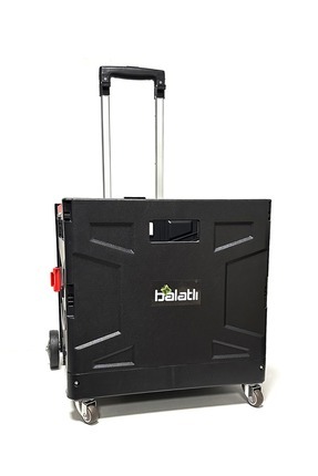 Genel Markalar Katlanabilir Yükseklik Ayarlı Paket Market Taşıma Arabası SİYAH Image 0