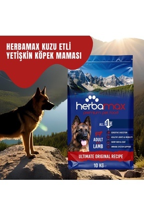 Sindirim Destekleyici- Kuzu Etli Yetişkin Köpek Maması 10kg Image 0