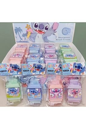 Disney Stitch Kalemtıraş Silgi Fırça 3'ü 1 arada Karikatür Stitch Rulo Kalem Ofis Malzemeleri Image 0