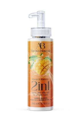 2 si 1 Arada Mango Aleovera Aromalı Masaj Yağı ve Kayganlaştırıcı Jel 200 Ml Image 0