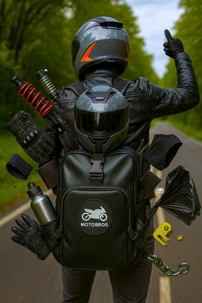Motosiklet Sırt Çantası Motorcu Çantası (Su Geçirmez) Image 0