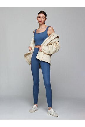 Basıc Slım Mavi Tayt Image 5