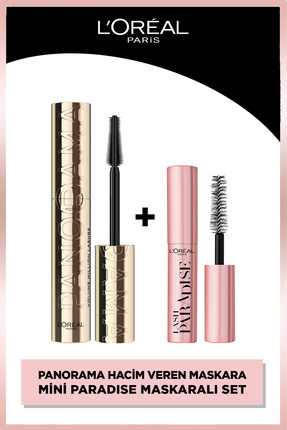 Panorama Hacim Veren Maskara Siyah & Mini Paradise Maskara 4.7 ML Makyaj Seti Image 0