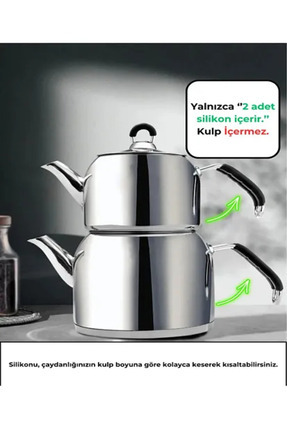 Demir Saplı Çaydanlıklar Için Silikon (2 ADET) Siyah Image 0