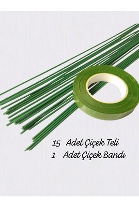 Çiçek Yapım Seti – 2'li Paket (15 ADET ÇİÇEK TELİ, 1 ADET ÇİÇEK BANDI) Image 0