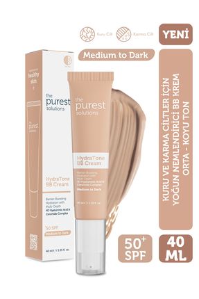 Kuru ve Karma Ciltler İçin Yoğun Nemlendirici BB Krem, SPF 50 + 40 ml – Orta / Koyu Ton Image 0