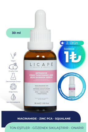 Gözenek Sıkılaştırıcı ve Cilt Bariyeri Güçlendirici Niacinamide %10 Serum 30ml Image 0