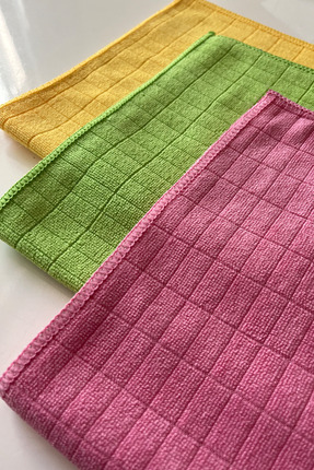 ( 3 Adet ) Mikrofiber Mutfak Temizlik Bezi 40*40 Cm Leke Tutmaz Koku Yapmaz (MİX RENK) Image 0