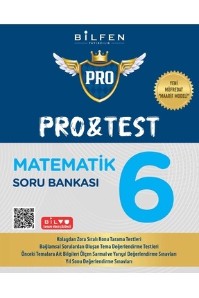 6.SINIF PRO&TEST MATEMATİK SORU BANKASI 2025 YENİ ÜRÜN MAARİF MODEL BİLFEN YAYINCILIK Image 0