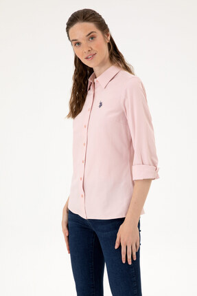 Kadın Pudra Uzun Kollu Basic Gömlek 50316711-VR042 Image 2