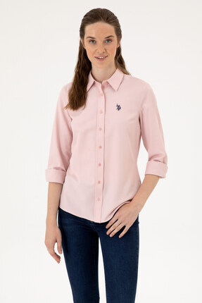 Kadın Pudra Uzun Kollu Basic Gömlek 50316711-VR042 Image 0
