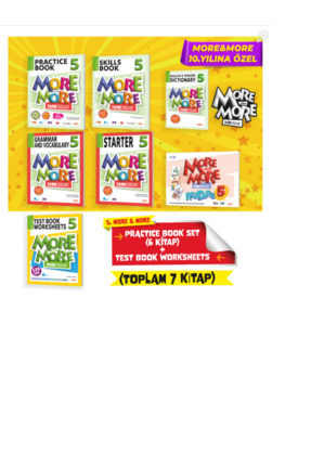 5 MORE&MORE PRACTICE BOOK SETI (6 KITAP) + TEST BOOK WORKSHEETS 2025-2026 Image 0